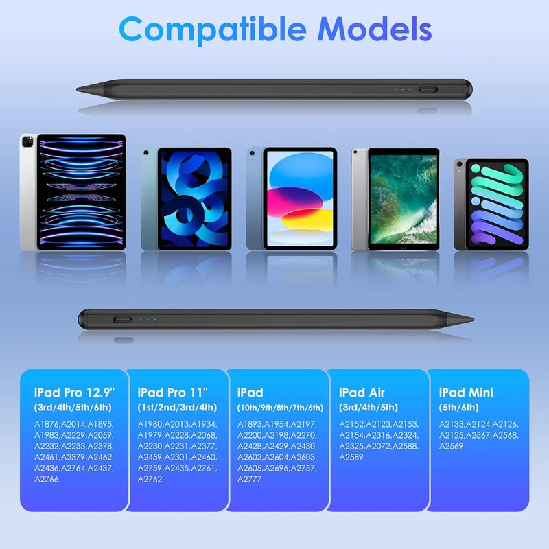 JAMJAKE Stylus Pen for iPad 11th & 10th Generation - 10Mins Faster Charge Compatible with (2018-2025) Apple iPad 6-11 Gen, iPad Air 3/4/5/M2/M3, iPad mini 5/6, iPad Pro 11"/12.9"/M4 - Image 3